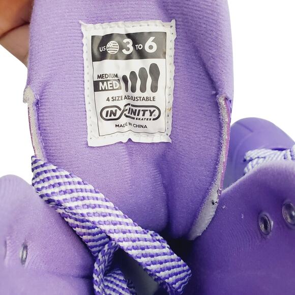 Infinity Skates Soda Pop Grape Roller-Skates Girl's M 3-6 Adjustable New Purple - Picture 8 of 14
